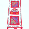 kyrgyz ornament panel with three pockets