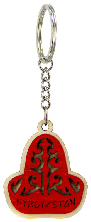 souvenir keychain made of wood "Kalpak" | 3260