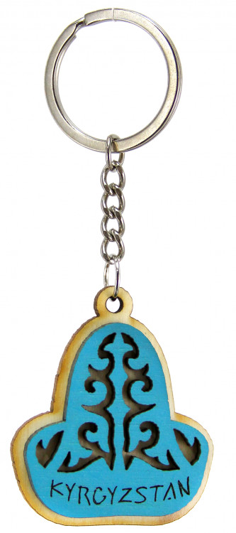 souvenir keychain made of wood "Kalpak" | 3260
