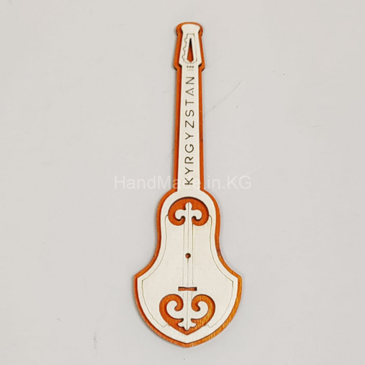 souvenir magnet made of wood "Komuz" Kyrgyzstan