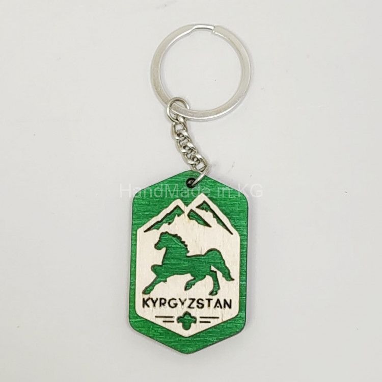  Souvenir wooden keychain "Horse"
