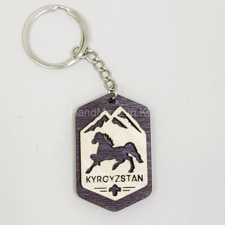  Souvenir wooden keychain "Horse"