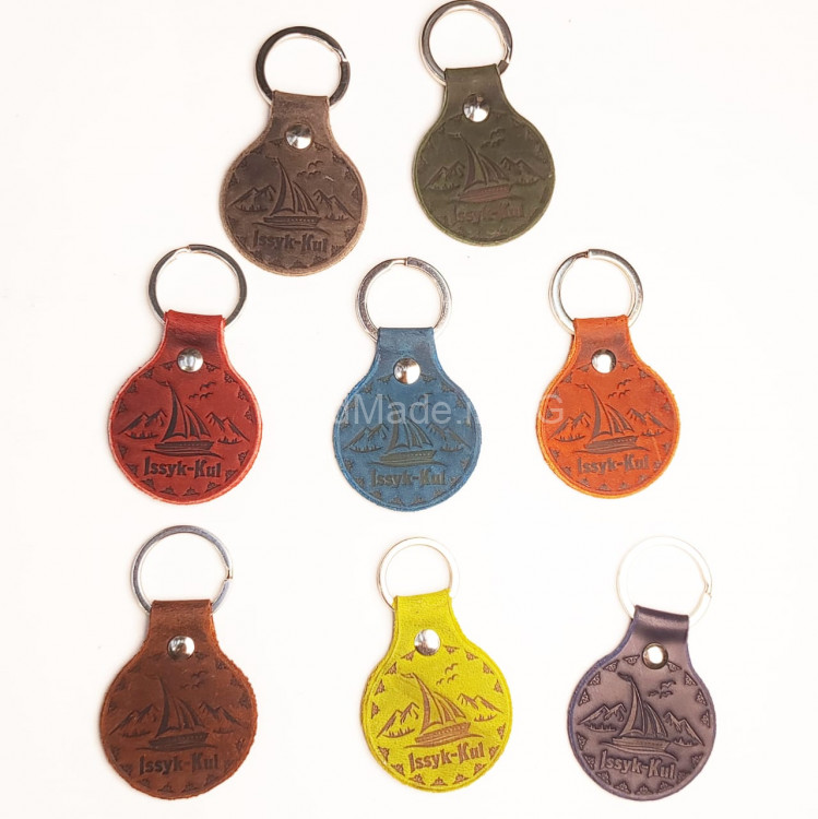 leather keychain design #2 (Issyk-Kul)
